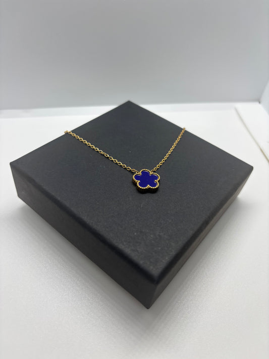 Blue Clover Neckless