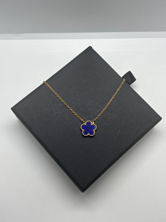Blue Clover Neckless